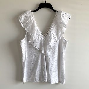 Loft Eyelet Sleeveless Top